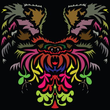 Baykuş sanat tarzı renkli görüntü