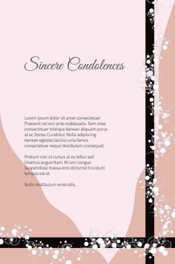 Vektör cenaze kart zarif soyut çiçek motifi
