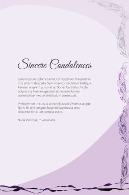 Vektör cenaze kart zarif soyut çiçek motifi