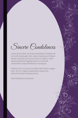 Vektör cenaze kart zarif soyut çiçek motifi
