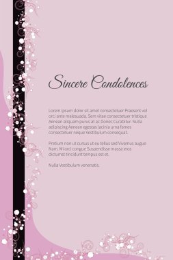 Vektör cenaze kart zarif soyut çiçek motifi