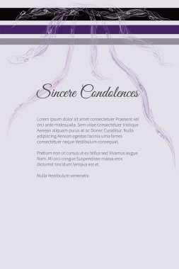 Vektör cenaze kart zarif soyut çiçek motifi