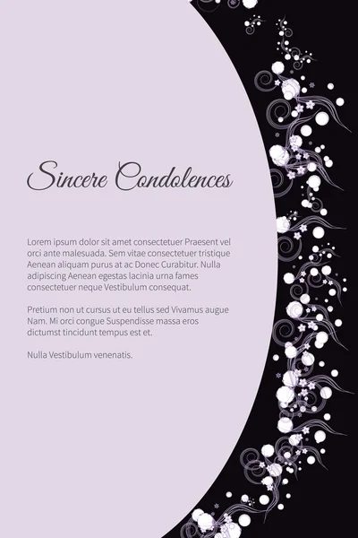 Vektör cenaze kart zarif soyut çiçek motifi