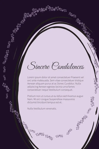 Vektör cenaze kart zarif soyut çiçek motifi