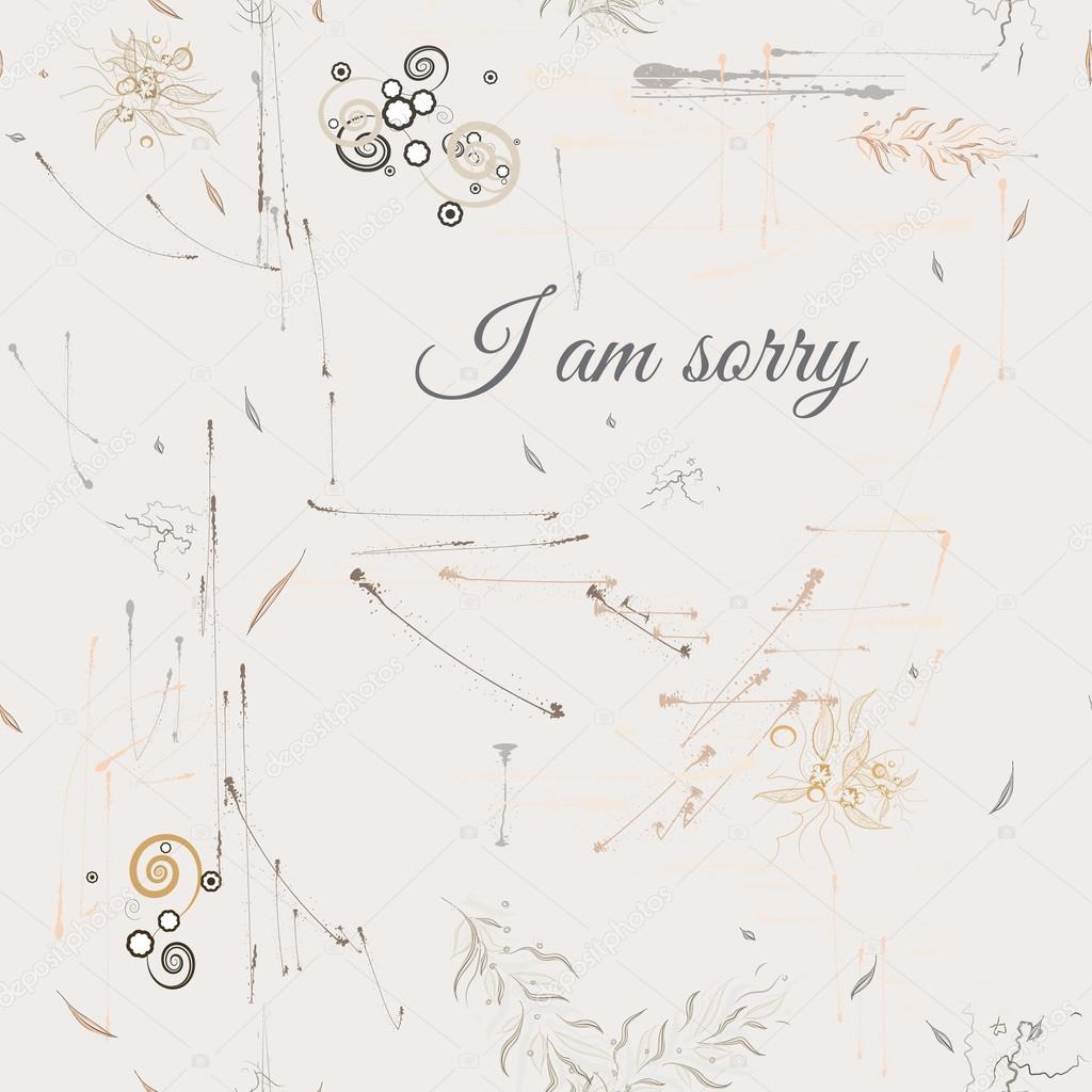 I Am Sorry seamless pattern in abstract style