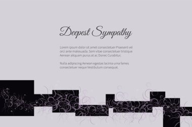 Vektör cenaze kart zarif soyut çiçek motifi
