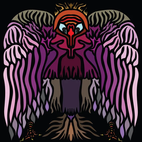 Imagen colorida de águila en estilo de arte abstracto — Archivo Imágenes Vectoriales