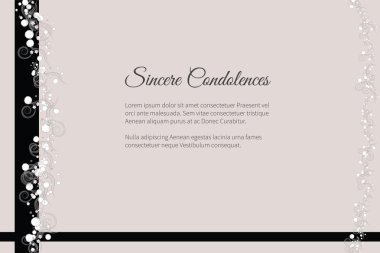 Vektör cenaze kart zarif soyut çiçek motifi