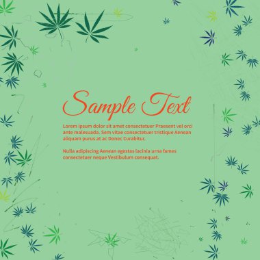 Esrar yaprakları ve sanat çizikler renkli görüntü 