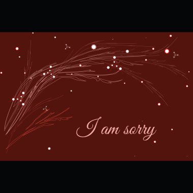 I Am Sorry vektör soyut doku, metin için yer