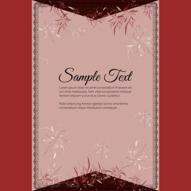 Zarif vektör yazı metin için yer ile soyut tarzda. Davetiyeler için mükemmel, tebrik kartları, kaydetme tarihi.