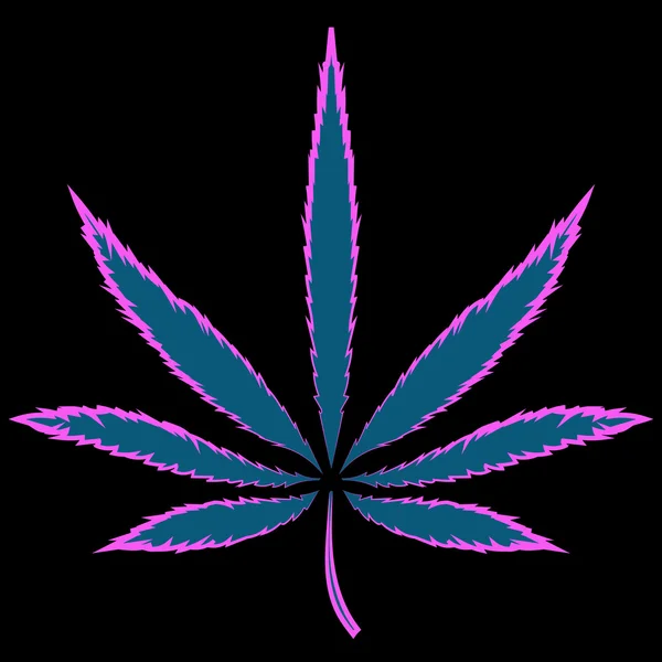 Imagem de folhas de Cannabis em estilo abstrato, moldura com lugar para texto — Vetor de Stock