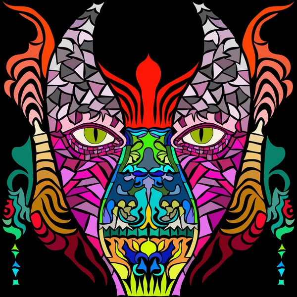 Ruh hali biraz psychedelic bir şekilde yapılan soyut tarzda vektör görüntü