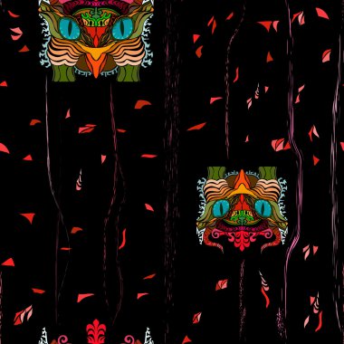 State of Mind seamless modeli biraz psychedelic bir şekilde yapılan soyut tarzda