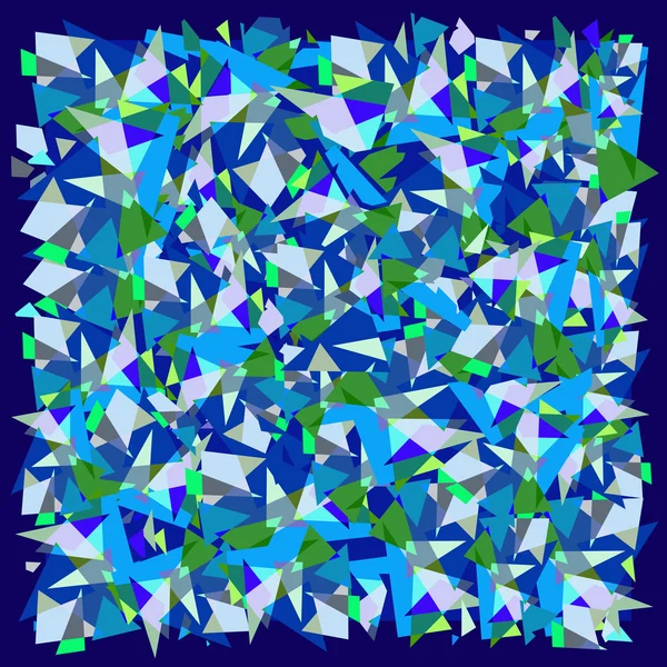 Imagen vectorial de abstracción geométrica en azul y verde — Vector de stock