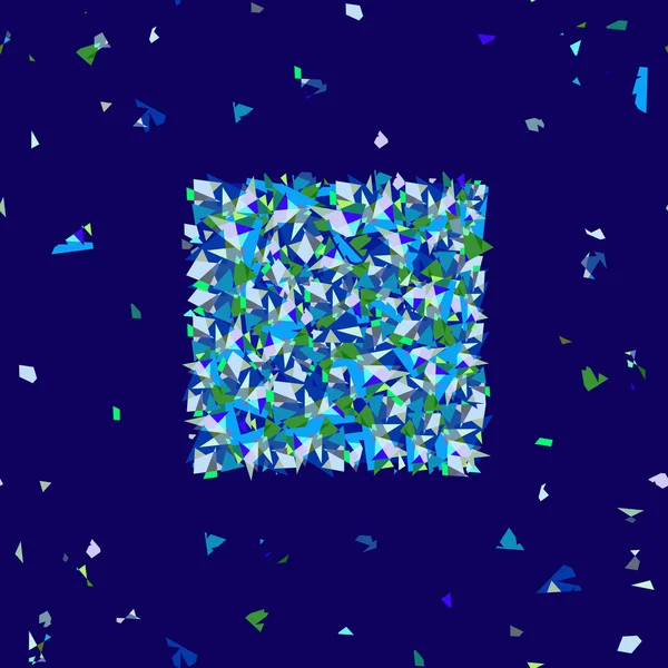 青と緑の幾何学的な抽象化と抽象的なベクトルのシームレスなパターン — ストックベクタ