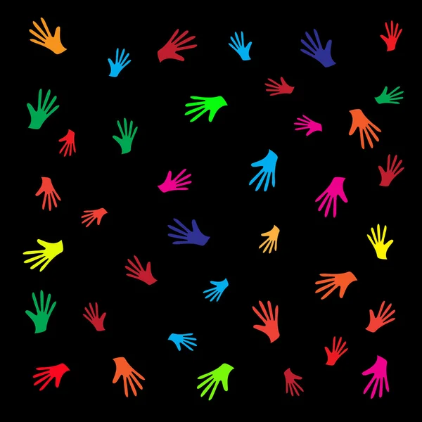 Imagen vectorial de abstracción geométrica colorida con las manos — Vector de stock