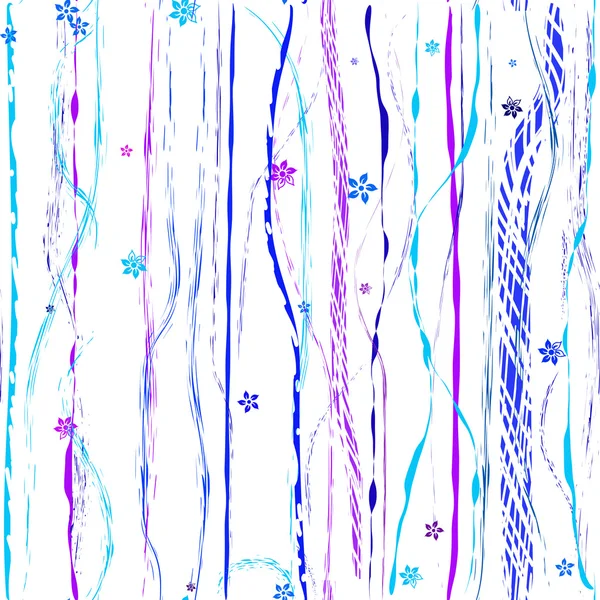 Patrón sin costura de vector abstracto con abstracción geométrica en azul y púrpura — Archivo Imágenes Vectoriales