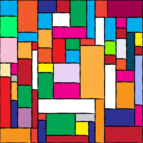 다채로운 기하학적 추상화와 추상 벡터 원활한 패턴 — 스톡 벡터