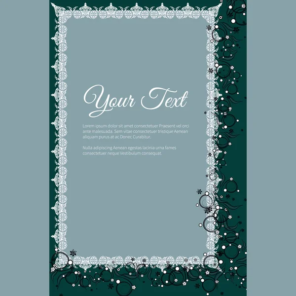 Elegante escritura vectorial en estilo abstracto con lugar para el texto. Perfecto para invitaciones, tarjetas de felicitación, guardar la fecha . — Vector de stock