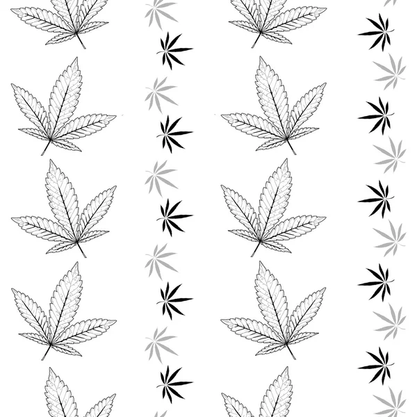 Patrón vectorial sin costura abstracto con hojas de marihuana coloridas — Archivo Imágenes Vectoriales