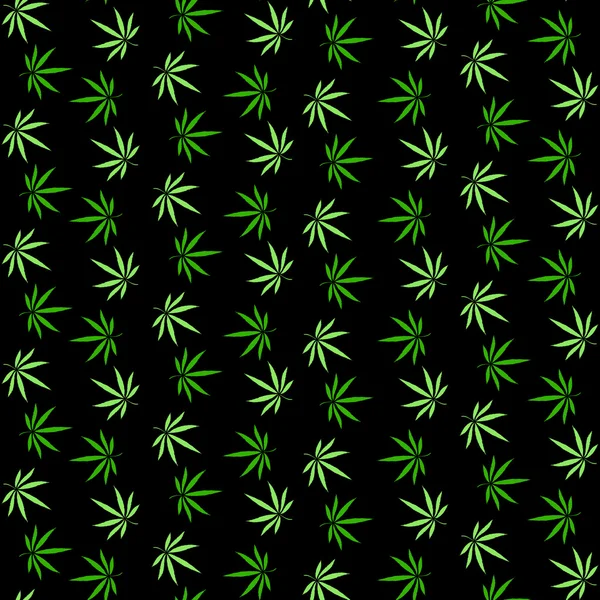 Patrón vectorial sin costura abstracto con hojas de marihuana coloridas — Archivo Imágenes Vectoriales