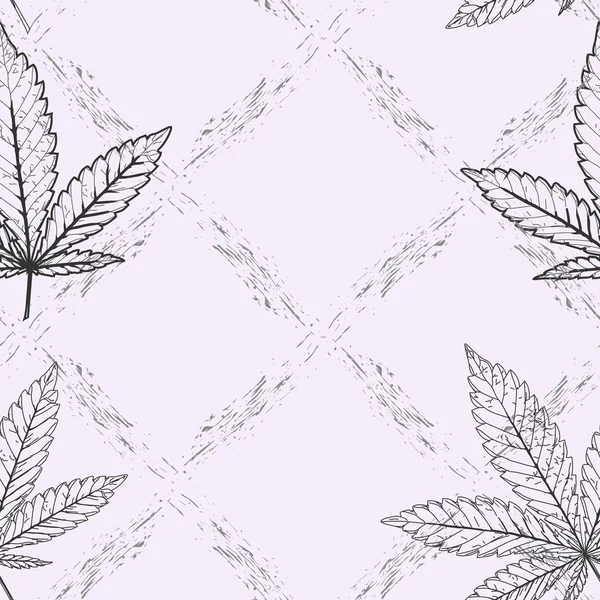 Patrón vectorial sin costura abstracto con hojas de marihuana coloridas — Archivo Imágenes Vectoriales