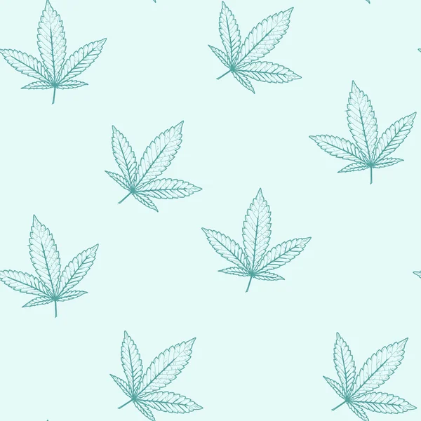 Patrón vectorial sin costura abstracto con hojas de marihuana coloridas — Vector de stock