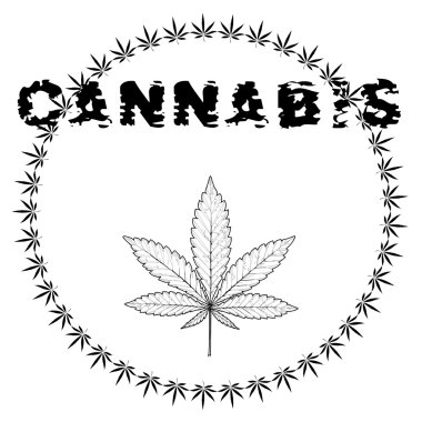 X-ışınları resim sanat tarzı biraz psychedelic bir şekilde yapılır, marihuana yaprağı