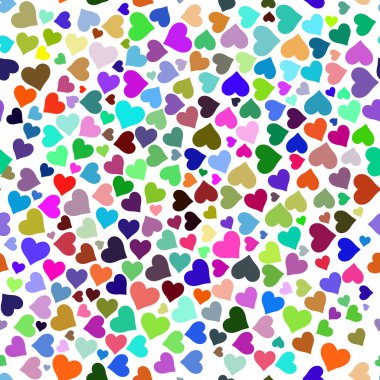 yürekleri soyut renkli seamless modeli