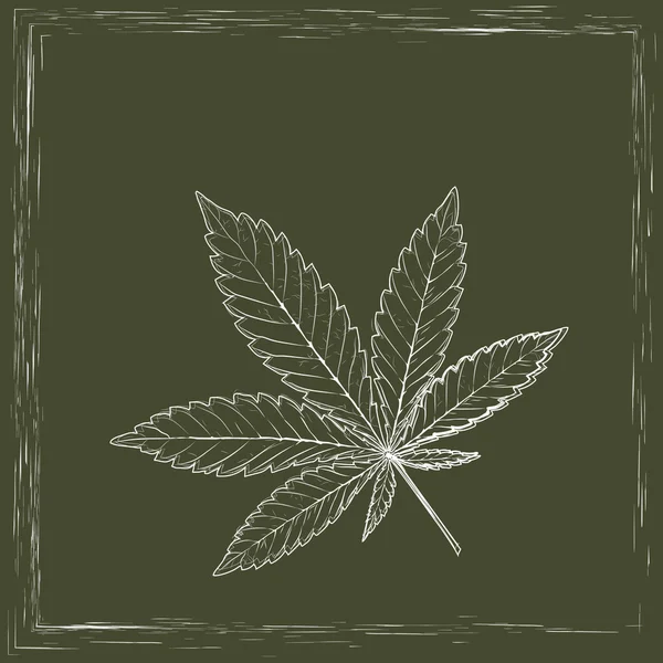 Renkli resim sanat tarzı biraz psychedelic bir şekilde yapılır, marihuana yaprağı