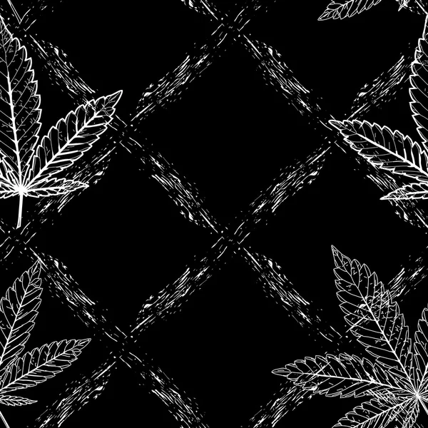 Patrón vectorial sin costura abstracto con hojas de marihuana coloridas — Archivo Imágenes Vectoriales