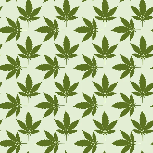 抽象的无缝矢量模式与多彩大麻叶 — 图库矢量图片