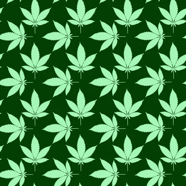 Patrón vectorial sin costura abstracto con hojas de marihuana coloridas — Archivo Imágenes Vectoriales