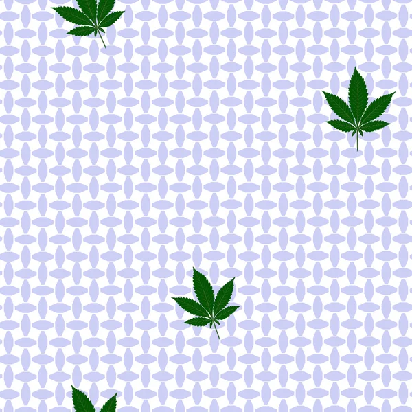 抽象的无缝矢量模式与多彩大麻叶 — 图库矢量图片