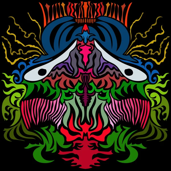 Bir korkuluk. Vektör resim sanat tarzı biraz psychedelic bir şekilde yapılması,
