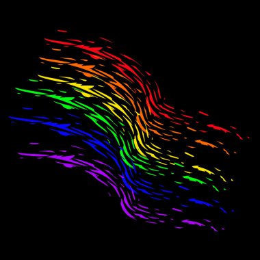 Vector image of six-stripe rainbow flag clipart