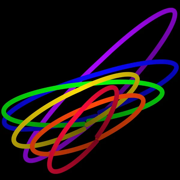 Imagen vectorial del símbolo del arco iris de seis rayas — Vector de stock