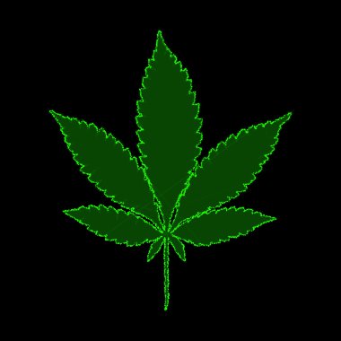 Soyut sanat tarzı biraz psychedelic bir şekilde yapılır, esrar Iimage yaprak