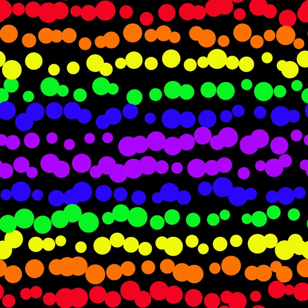 Model abstract fără sudură cu cercuri de curcubeu de șase culori — Vector de stoc