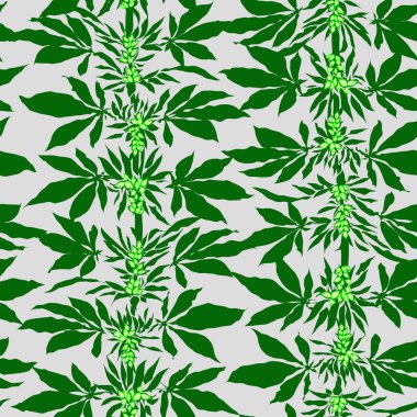 Renkli Marijuana bitkisi tomurcukları ile soyut seamless modeli