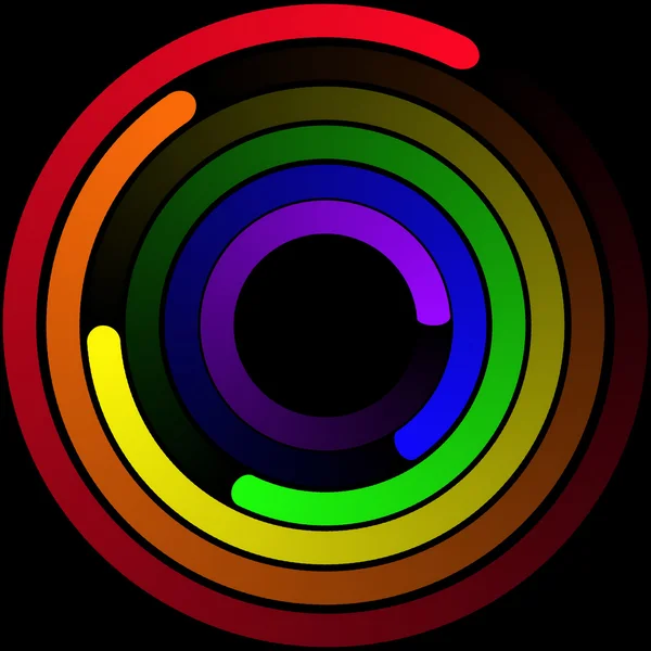 六条纹彩虹象征的矢量图像 免版税图库插图