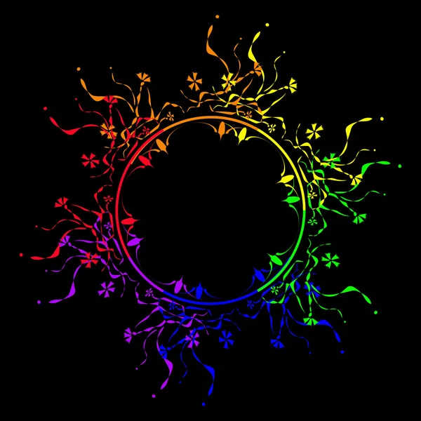 Imagen vectorial de la abstracción del arco iris de seis rayas — Vector de stock