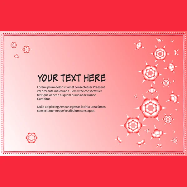 Frame for text with elegant abstract floral motif — Stock Vector