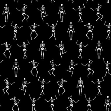 İskelet dans. Soyut seamless modeli