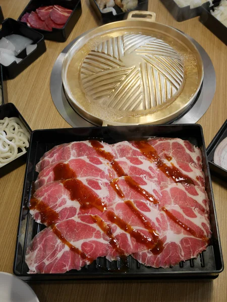 Conjunto de menus japonês Sukiyaki — Fotografia de Stock