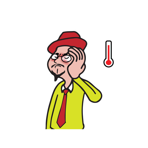 Health man colorful dress fever 2