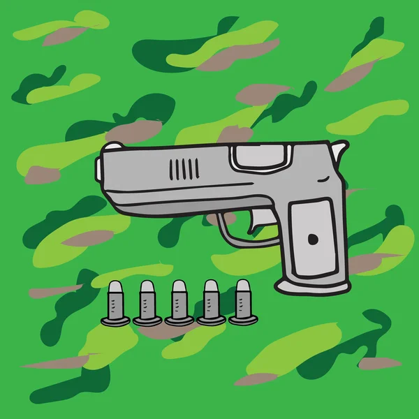 Arma pistola de mão 2 —  Vetores de Stock