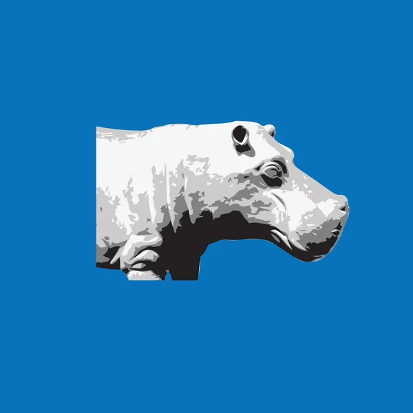 Animal hippopotamus wild life graphic — ストックベクタ