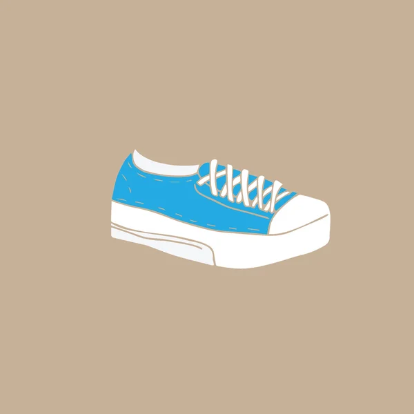 Мода синий холст обувь 2 — стоковый вектор